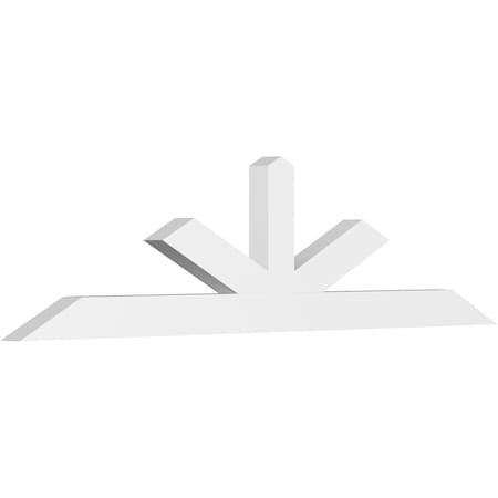 Ekena Millwork Saratoga Architectural Grade PVC Gable Bracket, 108"W x 27"H x 4"D x 6"F, 6/12 Pitch GBP108X27X0406SAR00
